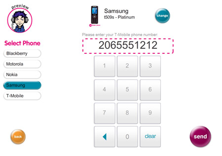 T-Mobile Face Icon Maker Phone Chooser